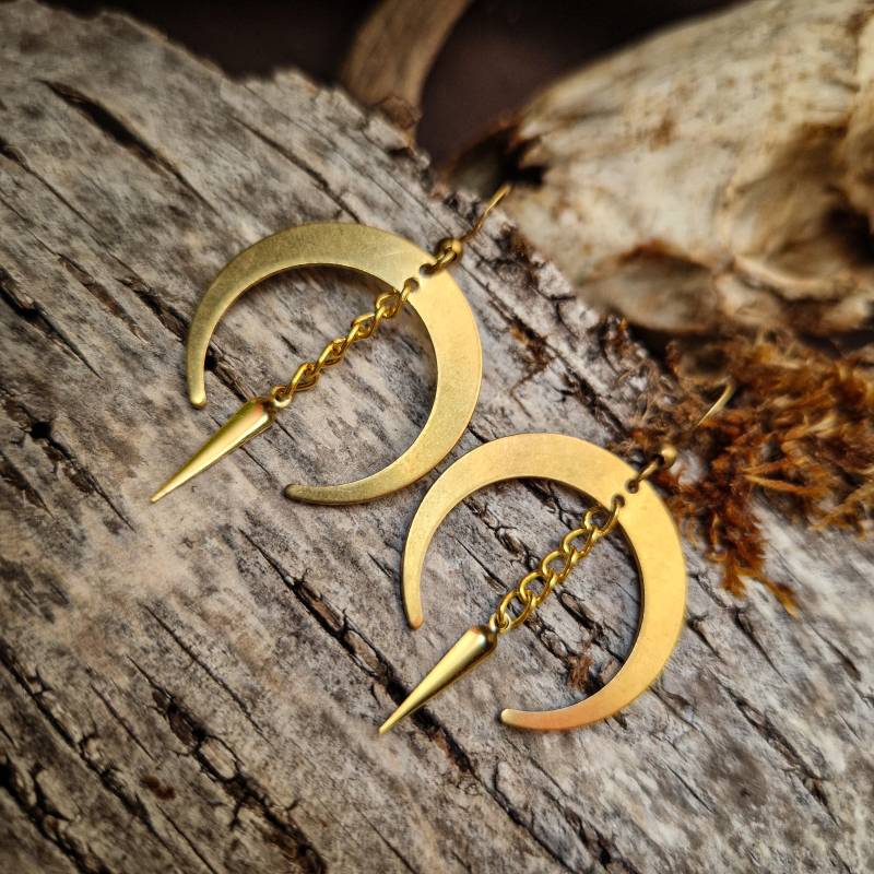 Mond Und Spike Ohrringe Mond Und Spike Ohrringe von littlehiddentrinkets