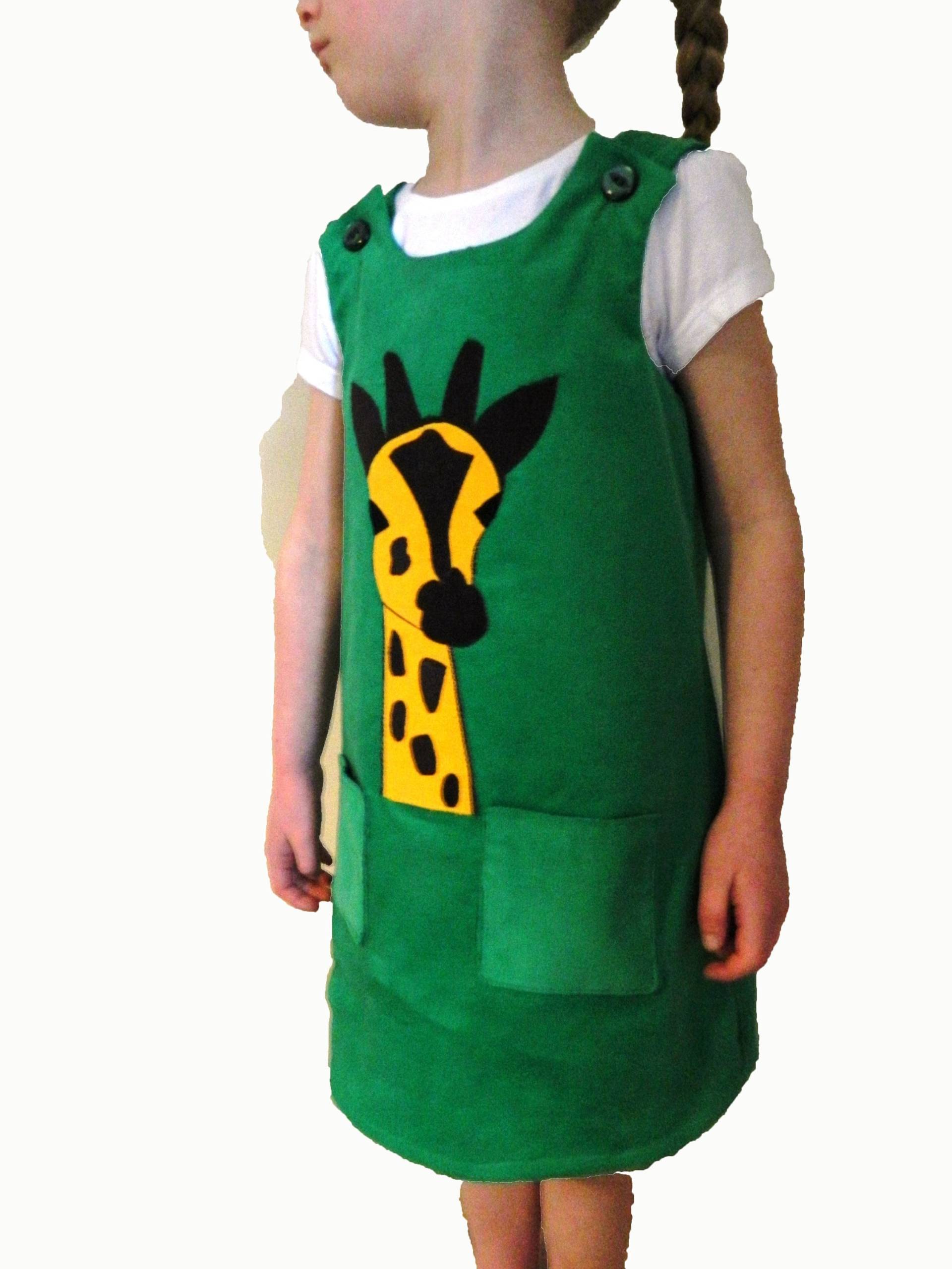 Wunderschöne Grün Giraffe Mädchen Kleid 3-4 Jahre Dschungeltier von littleimaginationsuk