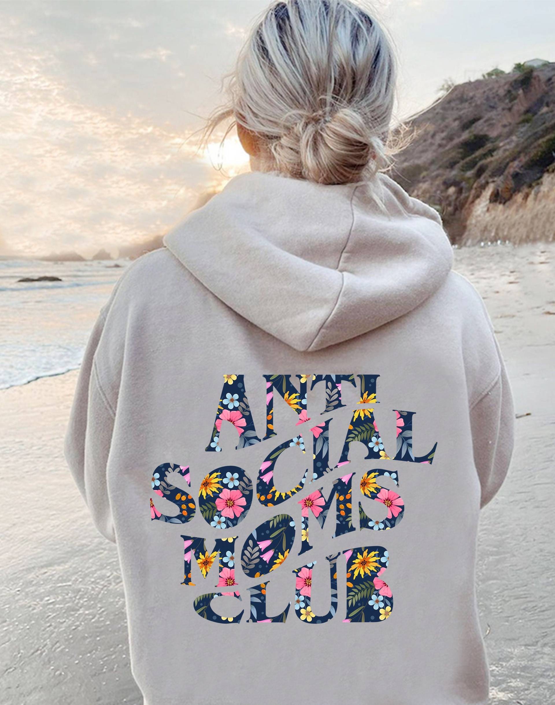 Anti Social Moms Club Sweatshirt Or Shirt // Muttertagsgeschenk/Geschenk Für Mama Mom Crewneck Sie Geburtstagsgeschenk von littlemonkeyclipart