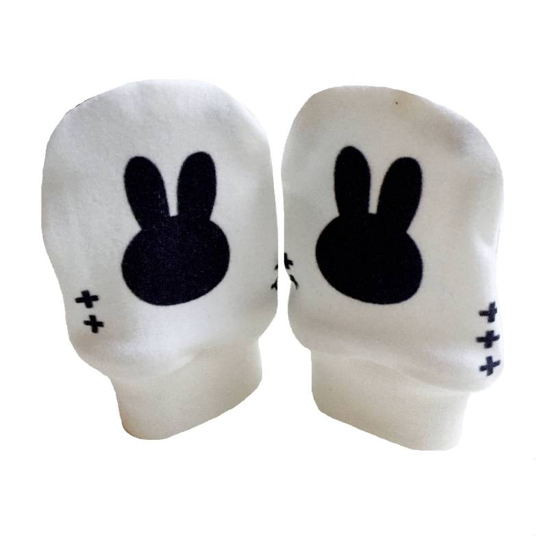 Baby Manschette Kratzer Handschuhe, Hase Köpfe, Fäustlinge, Bleiben Auf Super Weich Neues Geschenk von littlepatternhouse