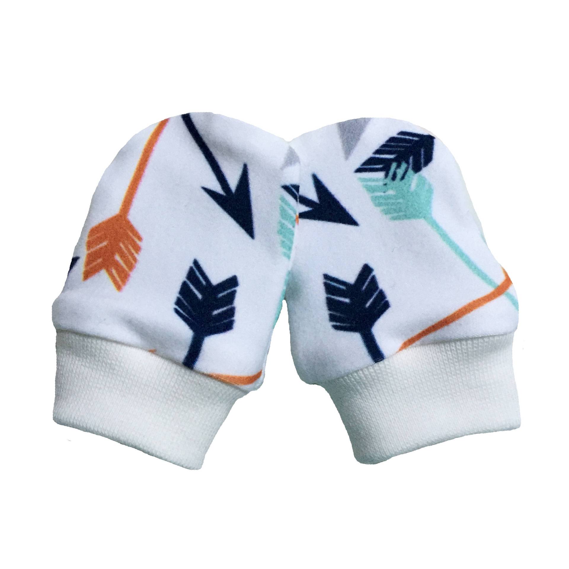 Baby Manschette Kratzer Handschuhe, Pfeile, Fäustlinge, Bleiben Auf Super Weich, Neues Geschenk von littlepatternhouse