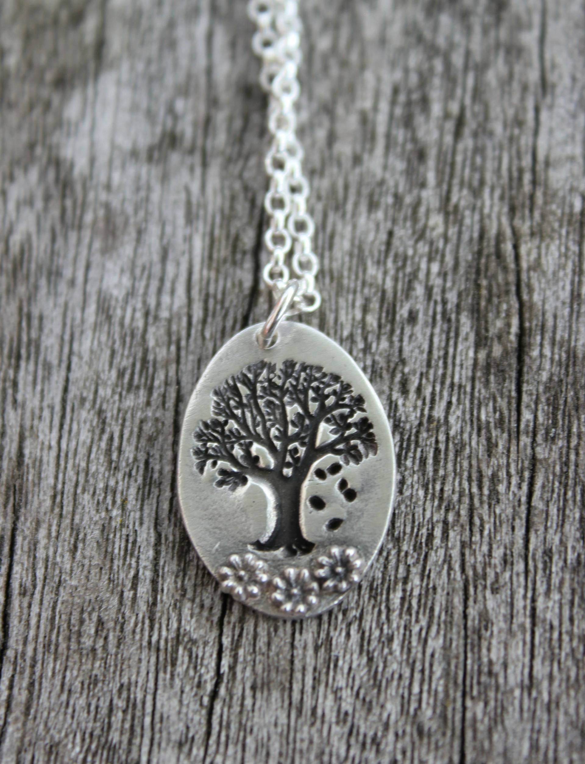 Baum Des Lebens Anhänger, Silber Halskette, Schmuck, Boho Natur Anhänger von littlesilverhedgehog