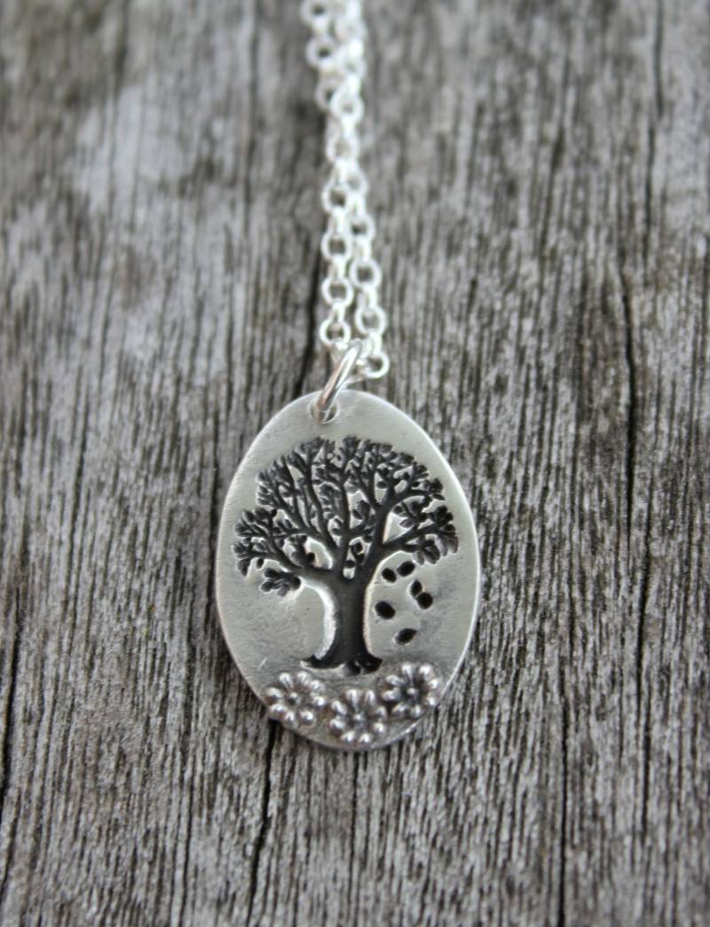 Baum Des Lebens Anhänger, Silber Halskette, Schmuck, Boho Natur Anhänger von littlesilverhedgehog