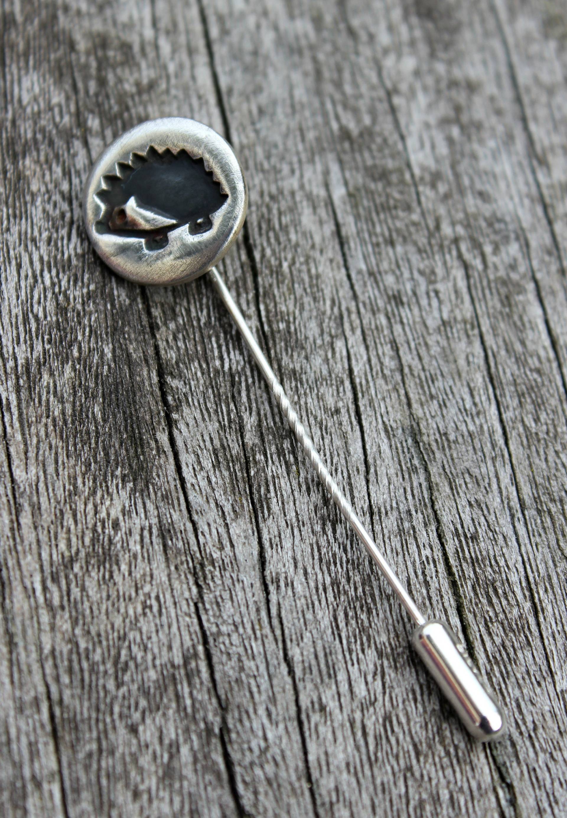 Igel Pin, Brosche, Hutnadel, Silber Wildtier Mann Geschenk, Sterling Krawattennadel von littlesilverhedgehog