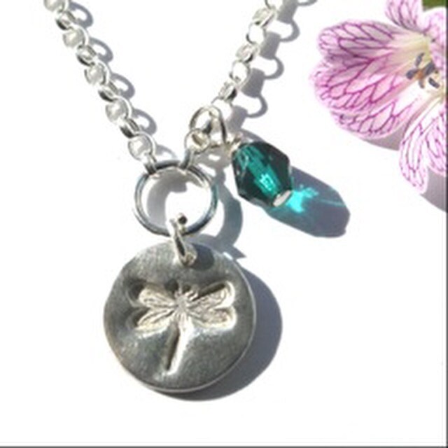 Libelle Charme Halskette, Silber Anhänger, Cluster-Anhänger, Sommer-Anhänger, Hübsche Schmuck von littlesilverhedgehog
