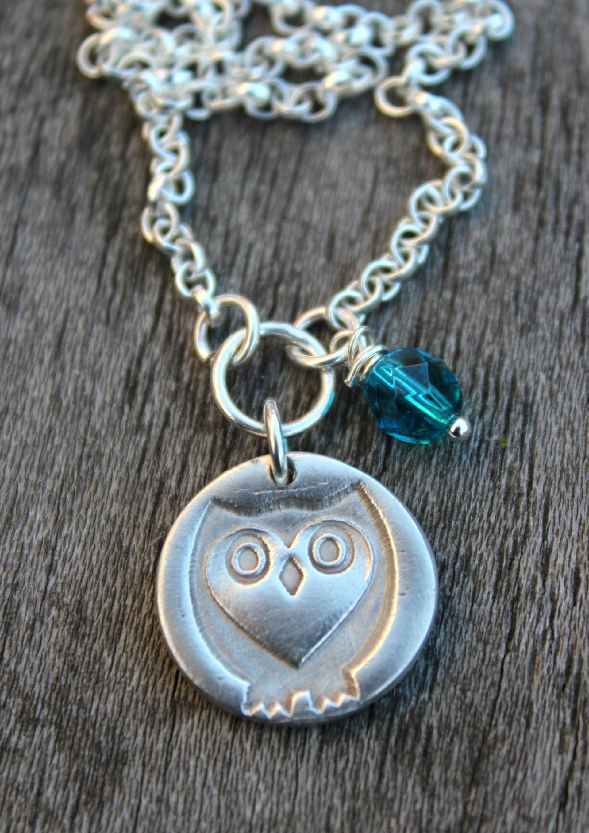 Schleiereule Anhänger, Halskette, Schmuck, Abschluss Geschenk, Waldland Eule Designs, Silber Studio von littlesilverhedgehog