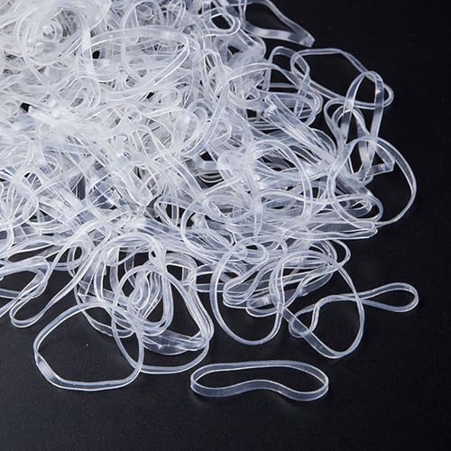 liuchanghe Haargummis, 1000 Stück Haargummis Klein, Elastische Haargummis, Mini Transparent Haargummi, Passend für Kinder Haar Zöpfen Hochzeitsfrisur, Kleine Dreadlocks von liuchanghe