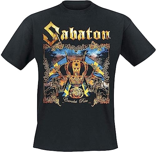 Men's T-Shirt Cotton Carolus Rex T-Shirt Black Sabaton Size XL von liugong
