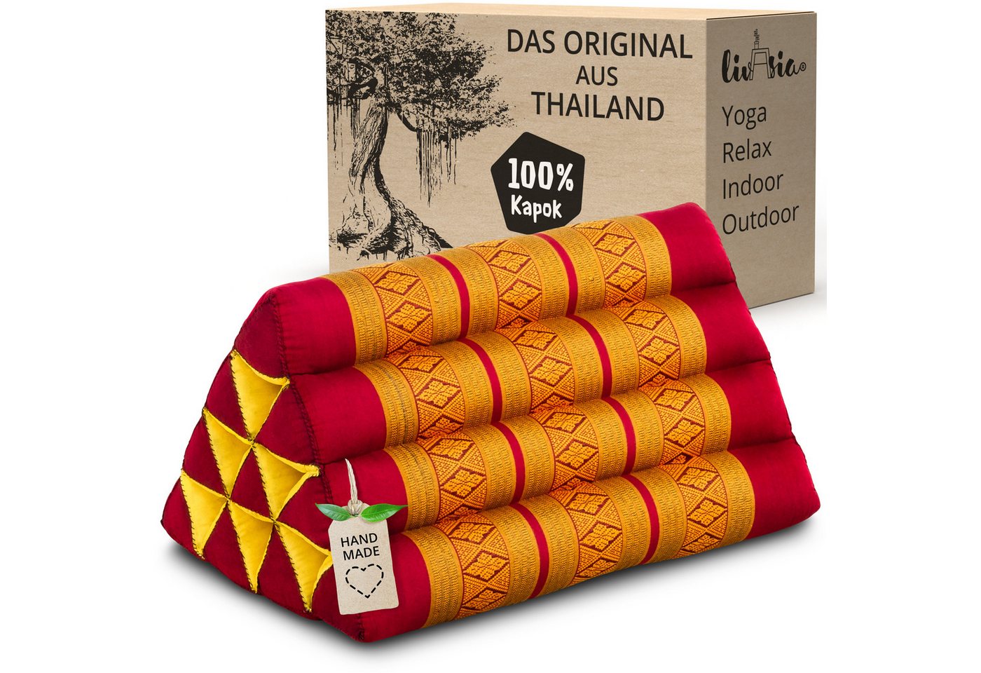 livasia Keilkissen Dreieckskissen Classic, vegan und handgefertigt, 30x50x29cm, Kapok livasia Keilkissen Dreieckskissen Classic, vegan und handgefertigt, 30x50x29cm, Kapok von livasia