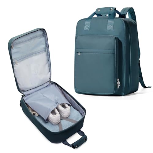 livbote Reiserucksack Damen, Handgepäck Rucksack mit Schuhfach Wasserdicht 40L Groß Easyjet Handgepäck 45x36x20 Rucksack Flugzeug Handgepäck. Blau von livbote