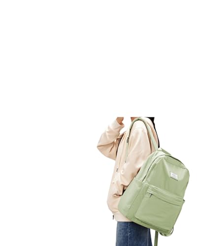 livbote Schulrucksack Teenager Rucksack Schule Damen Herren Wasserdicht Leichter Daypack Tagesrucksack Reise Backpack für Mädchen Jungen - Grün von livbote