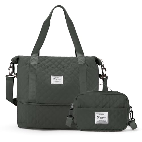 Weekender Taschen für Frauen, Sport-Reisetasche, persönlicher Gegenstand für Fluggesellschaften, A-grün, Reisetasche von livbote