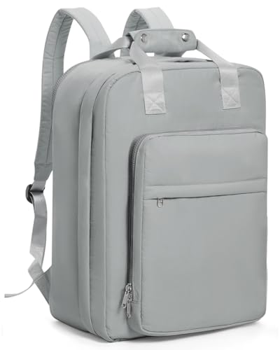 livbote Reiserucksack Damen, Handgepäck Rucksack mit Schuhfach Wasserdicht 40L Groß Easyjet Handgepäck 45x36x20 Rucksack Flugzeug Handgepäck, Grau von livbote