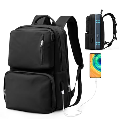 livbote Laptop Rucksack Damen Groß, Rucksack Handgepäck Flugzeug, 40x30x20 Handgepäck Rucksack, Reiserucksack Wasserdicht Rucksack für Reise Schule Arbeit -Schwarz von livbote