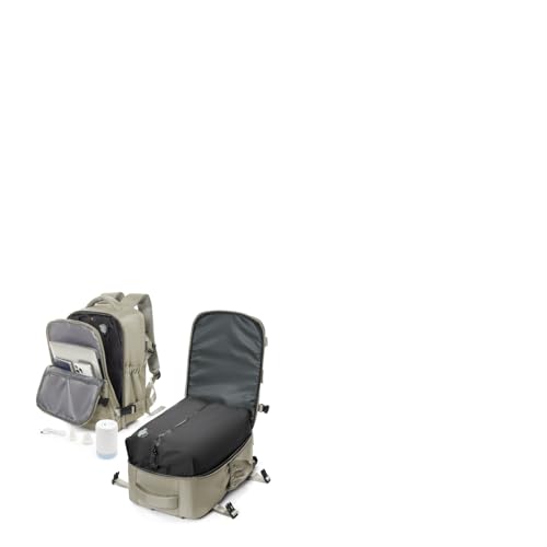 Vakuum Rucksack Handgepäck Flugzeug mit Vakuumpumpe Travel Vacuum Backpack Airbag Rucksack für Damen & Herren Vacpack Tasche Reiserucksack mit Vakuumsystem, Braun von livbote