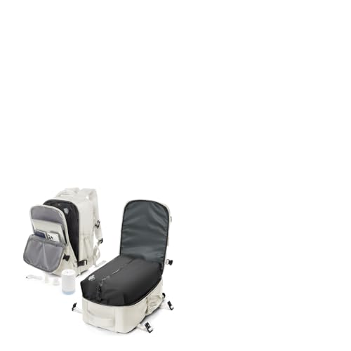 Vakuum Rucksack Handgepäck Flugzeug mit Vakuumpumpe Travel Vacuum Backpack Groß Airbag Rucksack für Damen & Herren Vacpack Tasche Reiserucksack mit Vakuumsystem, Beige von livbote