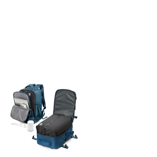 Vakuum Rucksack Handgepäck Flugzeug mit Vakuumpumpe Travel Vacuum Backpack Groß Airbag Rucksack für Damen & Herren Vacpack Tasche Reiserucksack mit Vakuumsystem, Pfauenblau von livbote