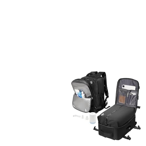 livbote Vakuum Rucksack mit Vakuumpumpe Travel Reiserucksack mit Vakuumsystem Vacuum Backpack Groß Airbag Rucksack Handgepäck Flugzeug für Damen & Herren Vacpack Tasche -Schwarz von livbote