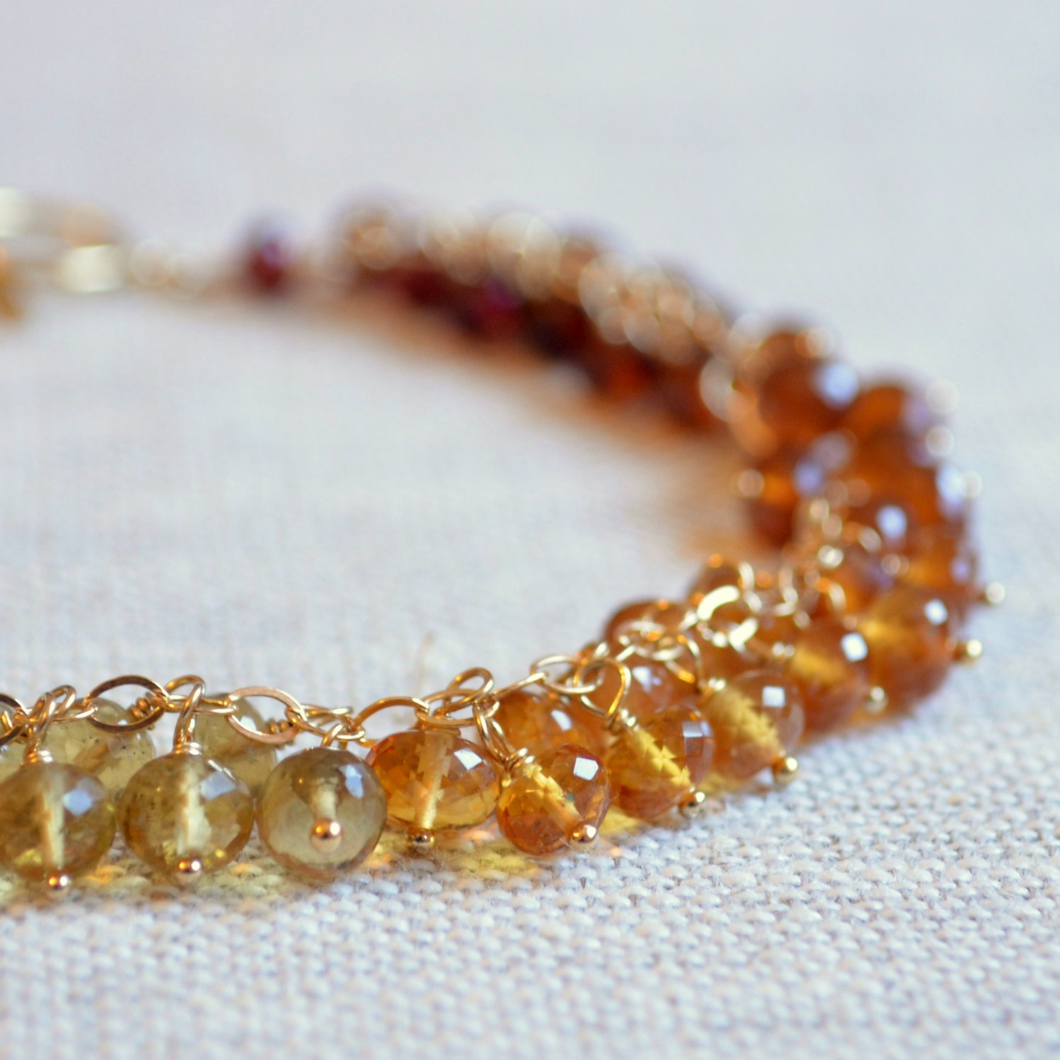 Edelstein Armband, Brautschmuck, Herbsthochzeit, Herbstfarben, Gold Oder Sterling Silber Schmuck - Herbstcluster Kostenloser Versand Edelstein Armband, Brautschmuck, Herbsthochzeit, Herbstfarben, Gold Oder Sterling Silber Schmuck - Herbstcluster Kostenloser Versand von livbridal