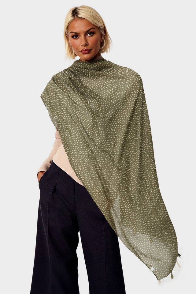 livessa Modeschal Damen Schal leicht & weich – Muster, Blumen, Blätter, Punkte, 100% Polyester – leicht, weich, formstabil von livessa