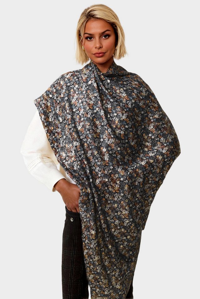 livessa Modeschal Damen Schal leicht & weich – Muster, Blumen, Blätter, Punkte, 100% Polyester – leicht, weich, formstabil von livessa