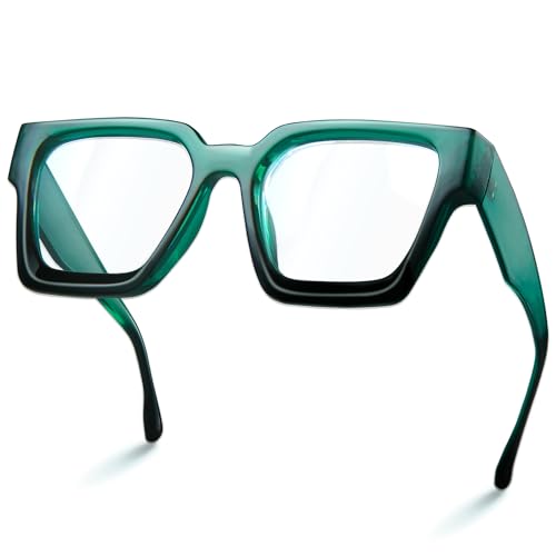 livho Oversized 99% Blue Light Glasses for Woman - Rectangle Fashion Glasses for Computer, Chic Preppy Frame - Anti Eyestrain von livho