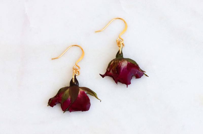 Echte Blumen Ohrringe Mit Gepresster Rose, Natur Inspiriert Schmuck, Accessoire, Ohrringe, Einzigartiges Geschenk Echte Blumen Ohrringe Mit Gepresster Rose, Natur Inspiriert Schmuck, Accessoire, Ohrringe, Einzigartiges Geschenk von livinlovin