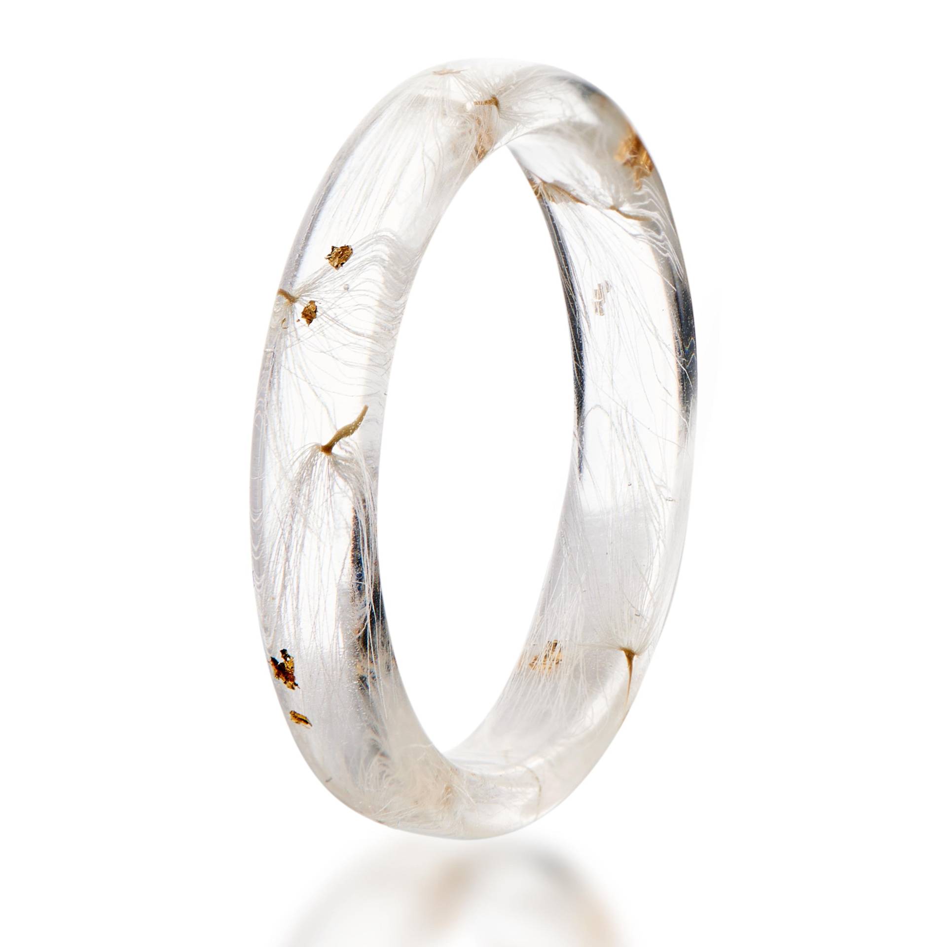 Löwenzahn Blatt Harz Ring Gold, Silber, Kupferflocken - Natur Inspiriert von livinlovin