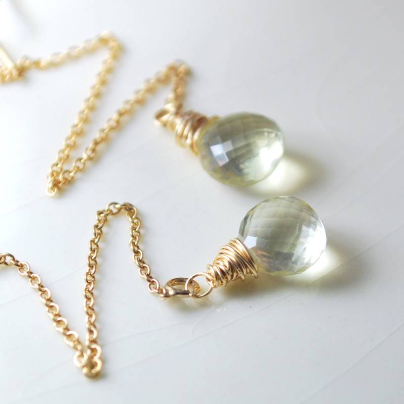 Gold Threader Ohrringe, Draht Gewickelt Scapolite Edelsteine, Sterling Silber Schmuck von livjewellery