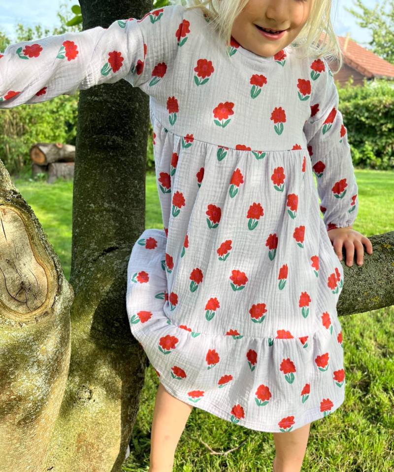 Ganzjahreskleid, Musselin Kleid, Musselin Dress, Boho Baby Mädchen Kleid, Bio-Baumwolle Kleid von livundlenikidswear