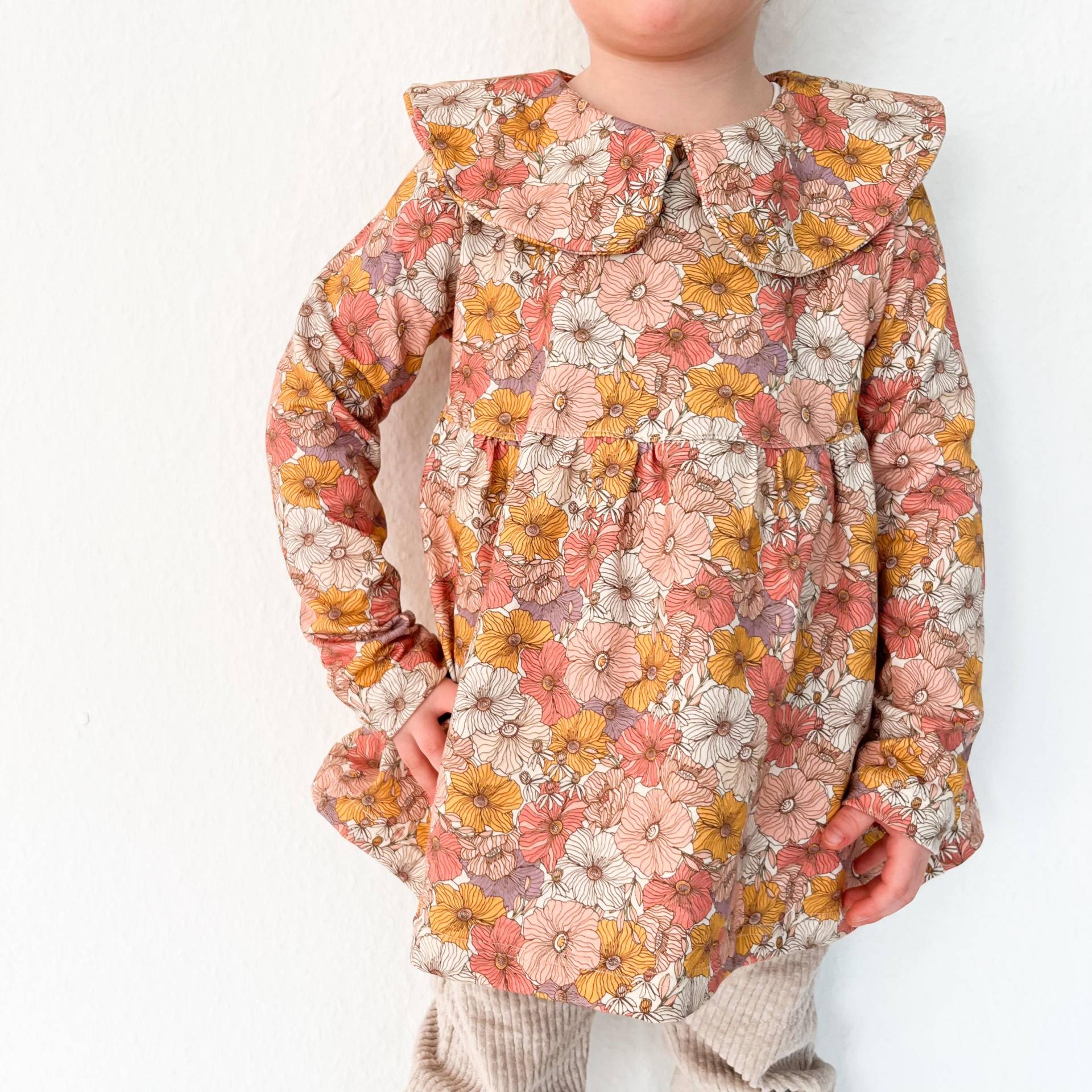 Tunika Mit Kragen, Bubikragen, Mädchentunika Tunika Mit Kragen, Bubikragen, Mädchentunika von livundlenikidswear