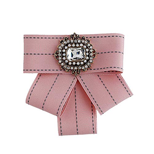 llasm Brosche Schleife Anstecker Broschen für Frauen Legierung Brosche Damen Brosche Schmuck Brosche Diamant-Brosche Bowknot Broschen pink von llasm