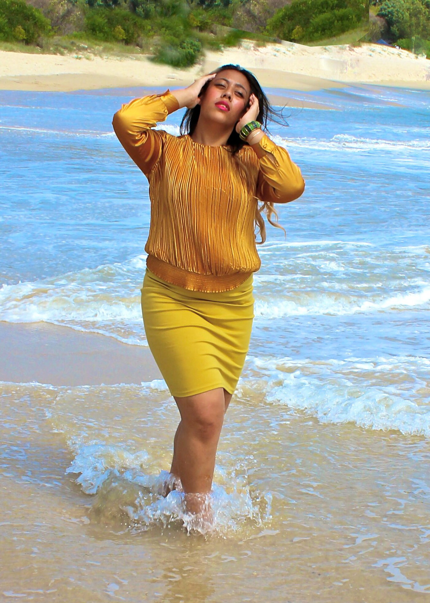 Jahrgang Der 1980Er Jahre Gold Bluse/Ultra Luxe 80Er Glam Top Seide Gefühl Größe M-L Aus Australien Genuine Vintage von lllTattylll