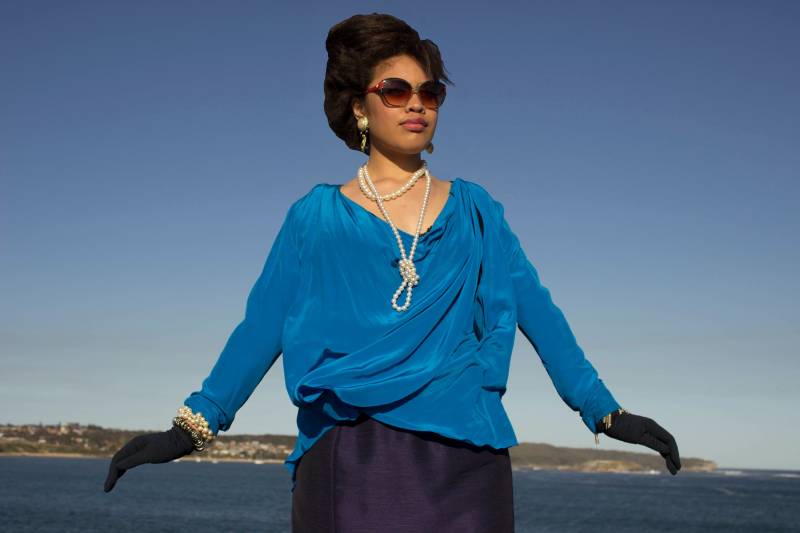 Vintage Blaue Seide Crossover Bluse Shirt - Lange Ärmel 100 % Med Lose Passform Made in Australien von lllTattylll