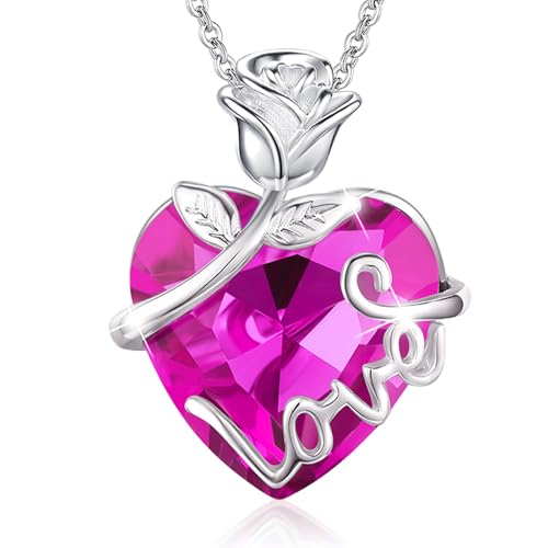 llyish Herz Halskette Damen, Kette mit Ewige Rose Geschenkbox Schmuck Geschenke für Frauen Geburtstagsgeschenk für Freundin Mama Zum Weihnachten Valentinstag Muttertag Hochzeitstag llyish Herz Halskette Damen, Kette mit Ewige Rose Geschenkbox Schmuck Geschenke für Frauen Geburtstagsgeschenk für Freundin Mama Zum Weihnachten Valentinstag Muttertag Hochzeitstag von llyish