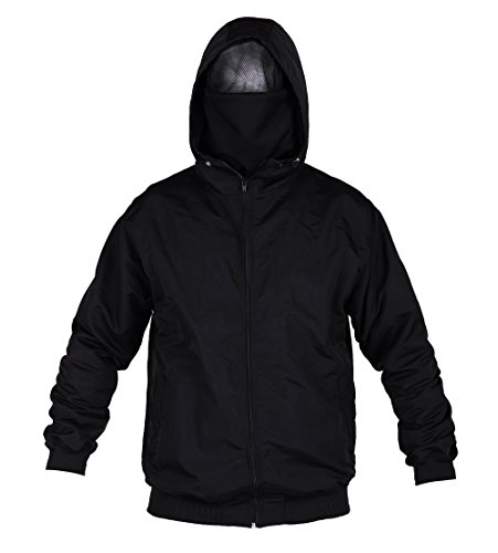 LOCO Ultras Hooligan Ninja Riot Zipperjacke mit eingearbeiteter Sturmhaube L8 (3XL) von LOCO