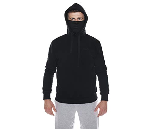 loco Ninja Ultras Hooligan ACAB Riot Kapuzenpullover mit eingearbeiteter Sturmhaube L13 (M) von loco