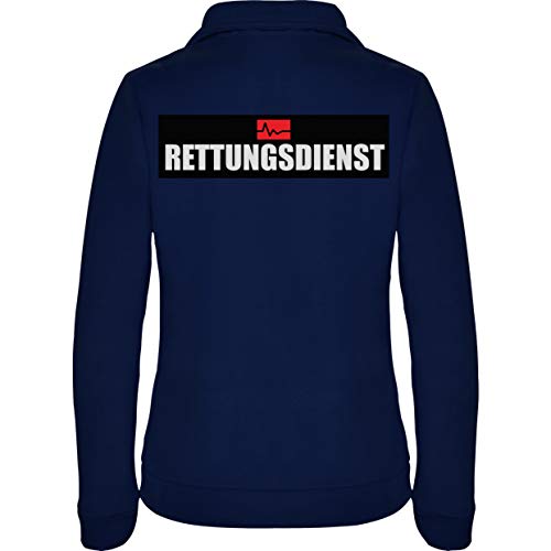 loco Rettungsdienst Damen Fleece Jacke Jacket Pullover Full Zip L17W navy blue (S) von loco