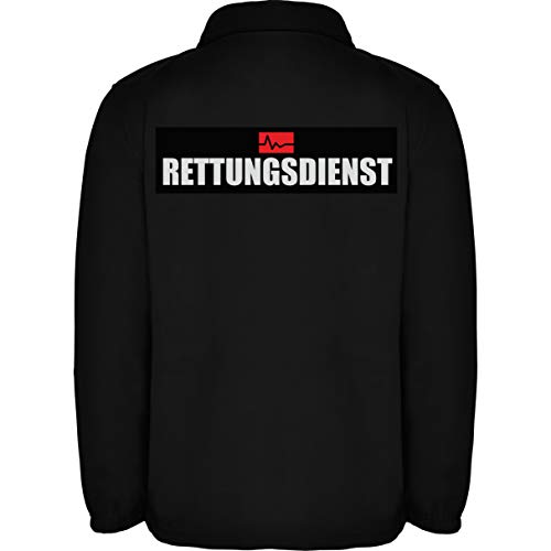 Rettungsdienst Herren Fleece Jacke Jacket Pullover Full Zip L17 black (L) von loco