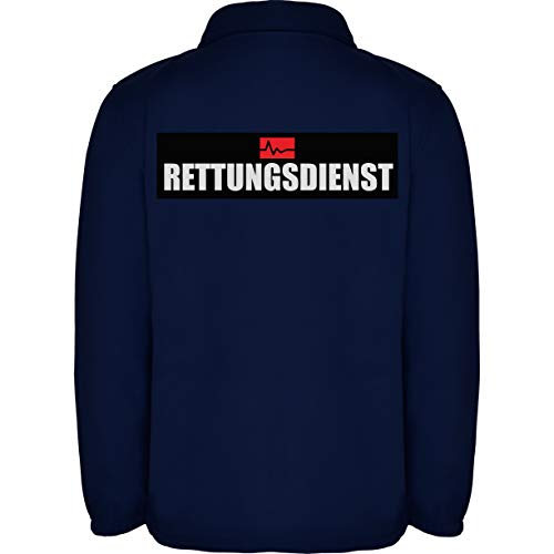 loco Rettungsdienst Herren Fleece Jacke Jacket Pullover Full Zip L17 navy blue (XXL) von loco