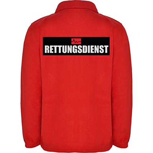 loco Rettungsdienst Herren Fleece Jacke Jacket Pullover Full Zip L17 red (XXL) von loco