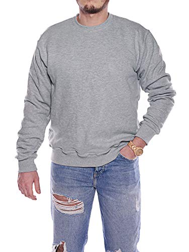 loco Men's Herren Sweatshirt Pullover L40 (Grau, L) von loco