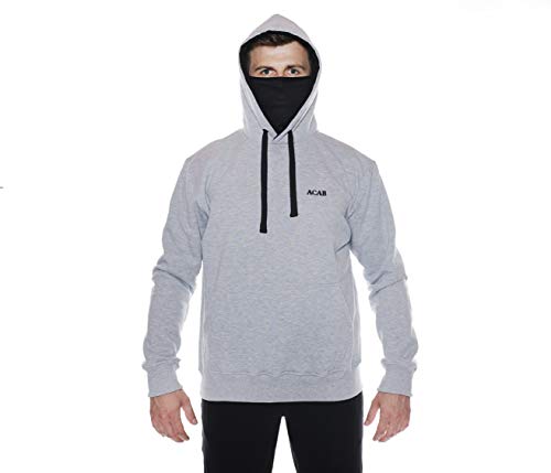 Ninja Ultras Hooligan ACAB Riot Kapuzenpullover mit eingearbeiteter Sturmhaube L12 (S) von LOCO
