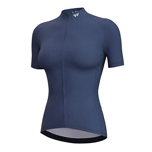 logas Damen Bike Trikot Körpertemperatur Regulieren Fahrradtrikot Mountainbike Damen Kurzarm Fahrradtrikot Grau Damen von logas