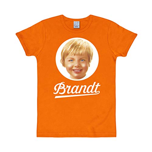 Logoshirt® Brandt Zwieback I Logo I T-Shirt Print I Damen & Herren I kurzärmlig I orange I Lizenziertes Originaldesign I Größe XS von logoshirt