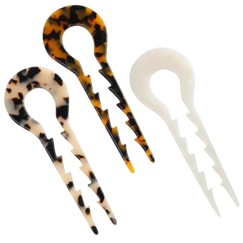 Lohill 3 Stück U Förmige Haarnadeln, U-förmige Haarspangen, Französische Haarnadel Dutt, Hair Pin Haar, Haarnadel Groß, für Mädchen Damen von lohill