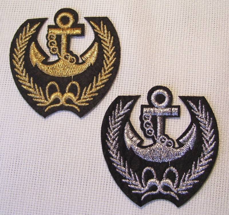Patch - Marine Anchor Sea Ocean Schwarzgold Oder Silber 6 X cm Thermosticking Wandleuchte von loisirsetpassion