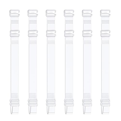 3 Paar Unsichtbare Klare BH Träger Transparent 15mm Verstellbare Durchsichtige BH Träger Abnehmbare rutschfest Bra Straps Silikon Weiche Trägern für Frauen Schulterfrei Oberteile Trägerlose BHS von lokxmve