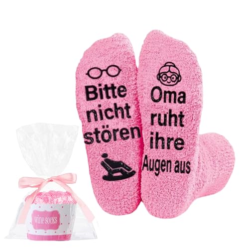Muttertagsgeschenk Geschenke für Oma Lustige Socken mit Spruch Bitte nicht stören Oma ruht ihre Augen aus Mutter Geburtstagsgeschenk Ostergeschenke für Frauen Beste Oma Geschenk Weihnachtsgeschenke von lokxmve