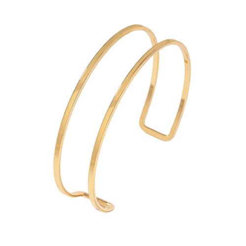 lokxmve Oberarmreif Gold Verstellbare Armreif Gold Oberarm Oberarmmanschette Armband Damen Mädchen Minimalistischer Goldene Oberarmreifen Oberarm Schmuck Geschenke für Frauen Geburtstagsgeschenk von lokxmve